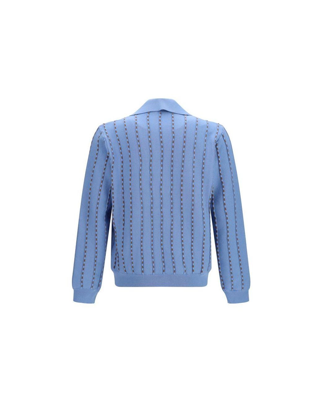 Fendi Blue Cotton Sweatshirt for men