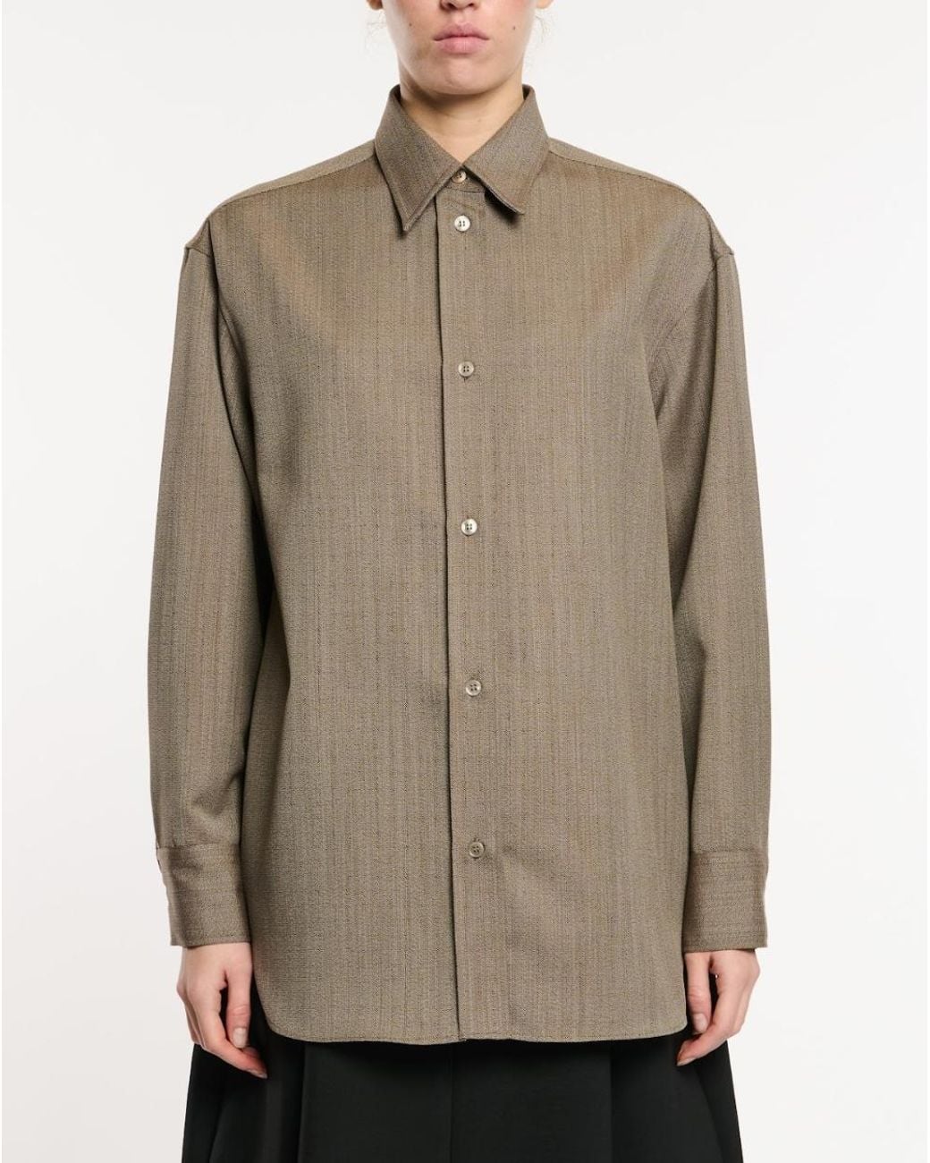 Studio Nicholson Brown Oversized Shirt