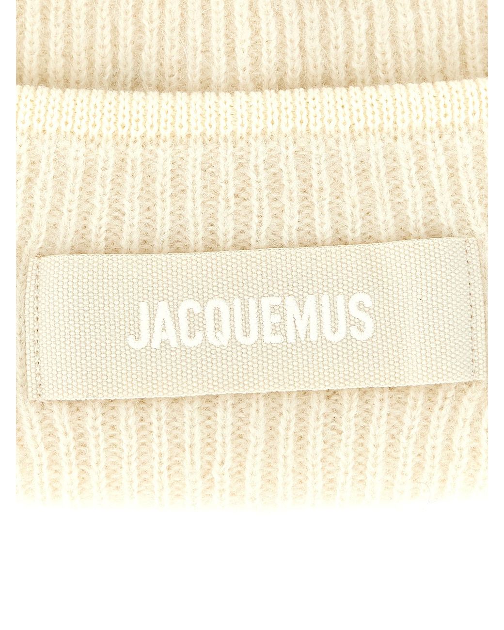 Jacquemus Natural 'Le Bonnet Gros-Grain' Beanie for men