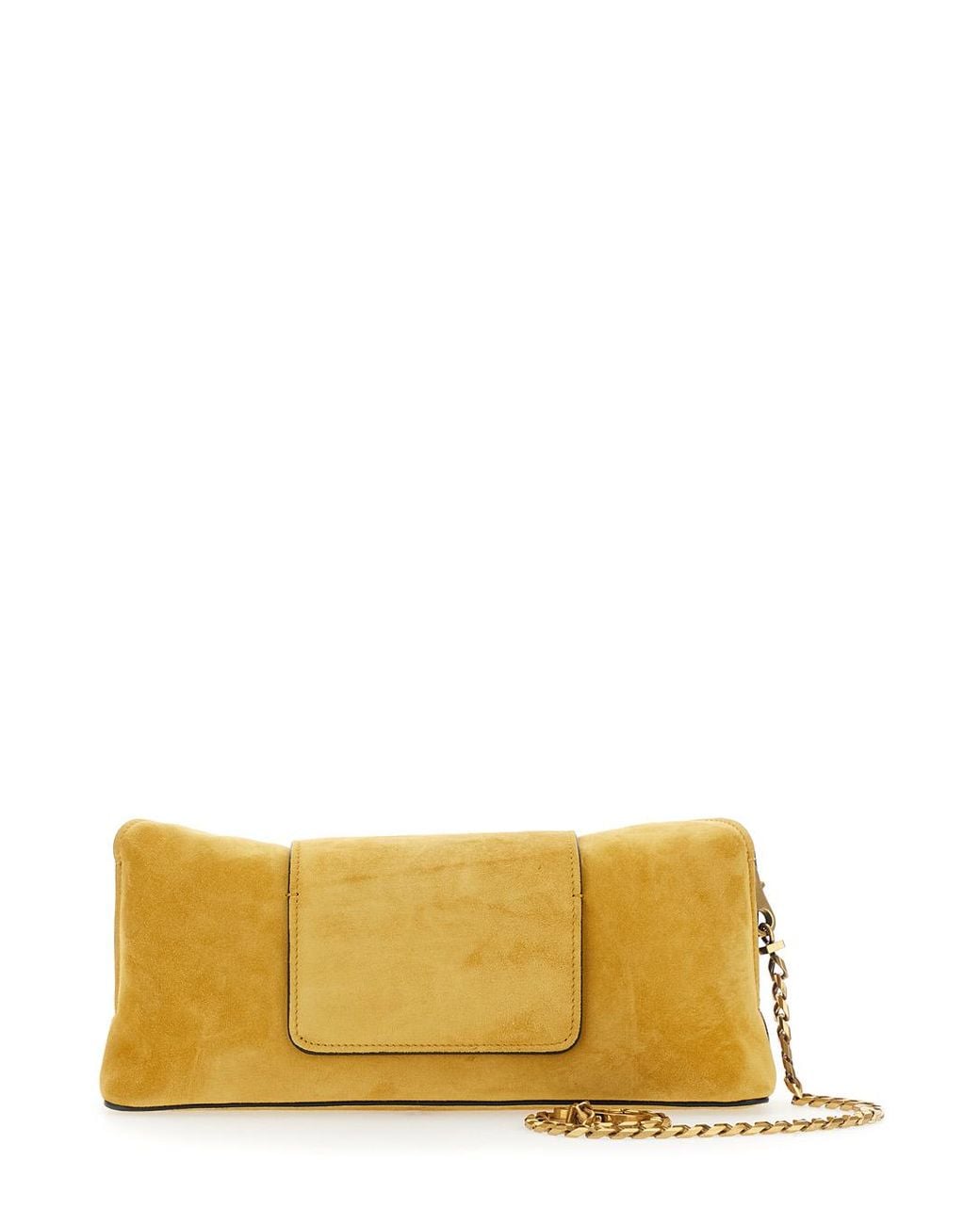 Versace Metallic Versace Suede With Medusa Lock Shoulder Bag