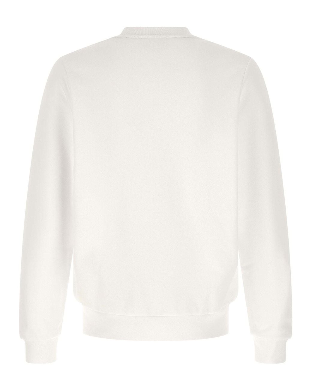 Lacoste White Embroidered Logo Sweatshirt