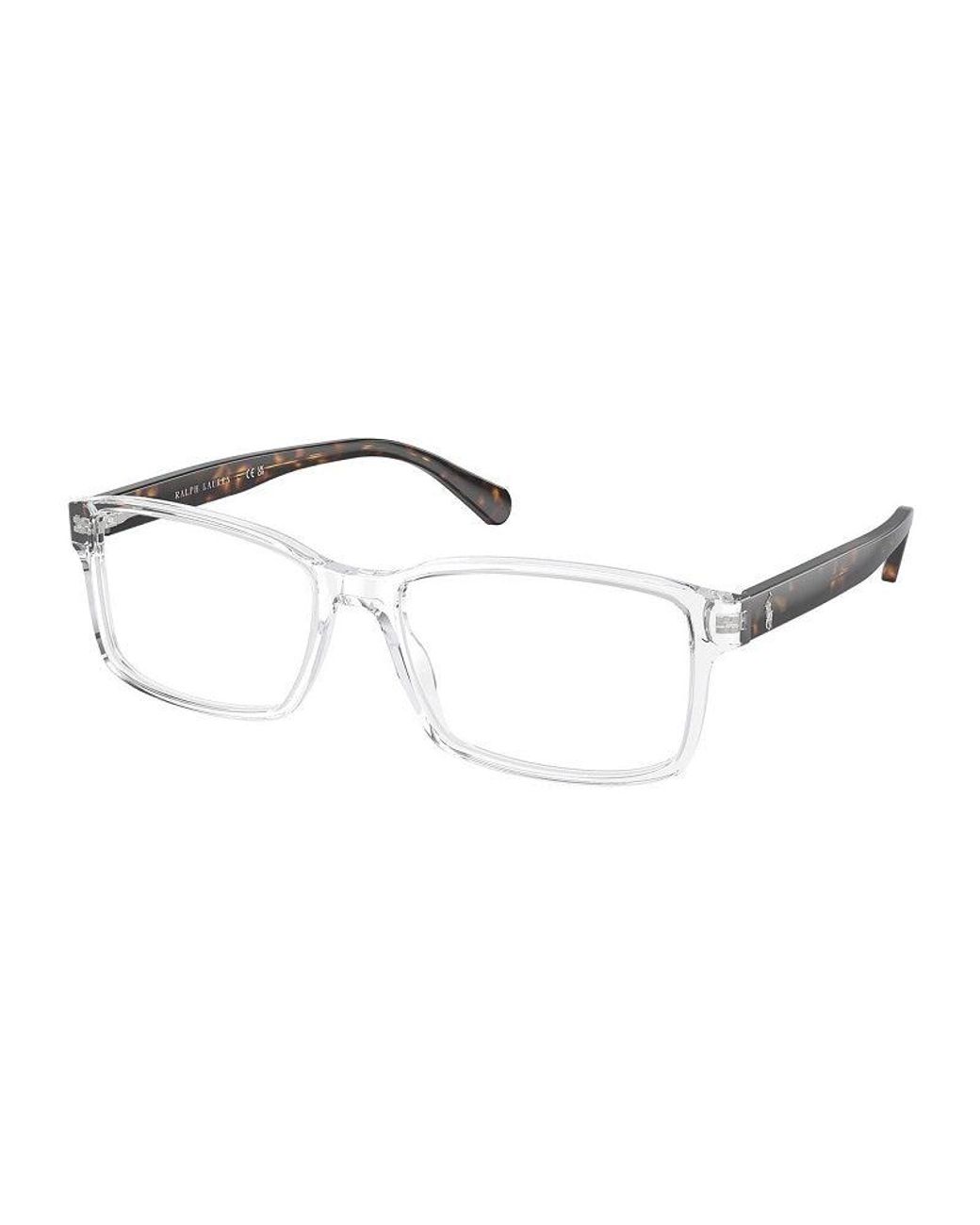 Polo Ralph Lauren Metallic Eyeglasses Rectangle Full Rim, Shiny Crystal Frame And Clear Demo Lenses Lens Ph21235331 Sunglasses for men