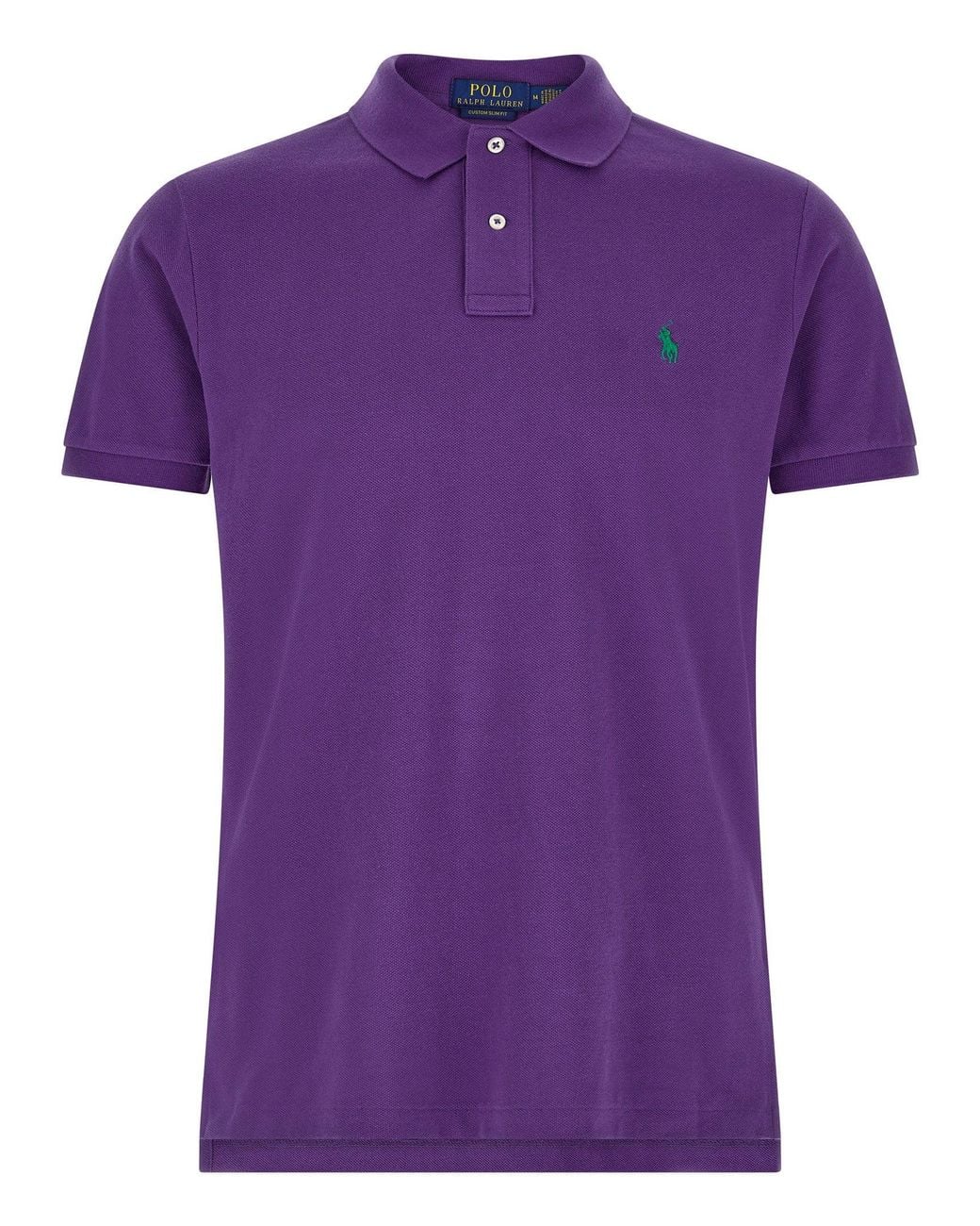 Polo Ralph Lauren Purple Logo-Embroidered Piqué Cotton Polo for men