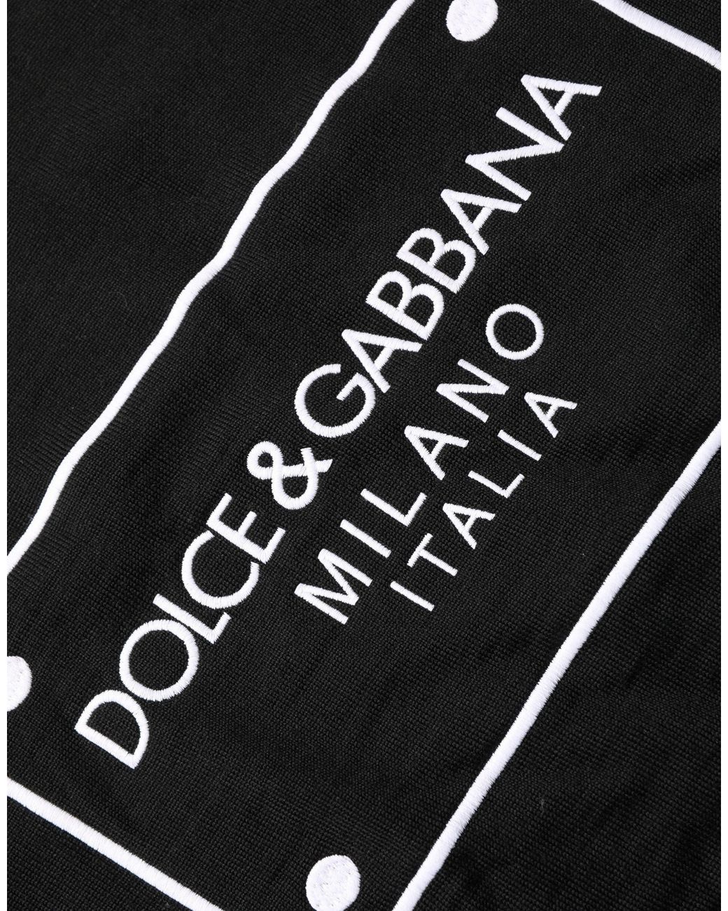 Dolce & Gabbana Black Graphic Logo Crew Neck Wool Pullover Sweater Virgin Clothing for men
