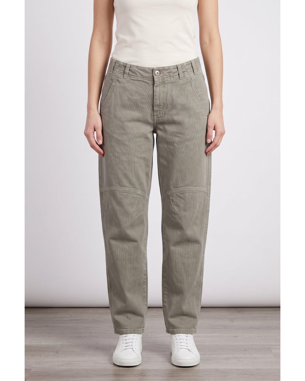 Brunello Cucinelli Gray Light Relaxed Denim Style Trousers
