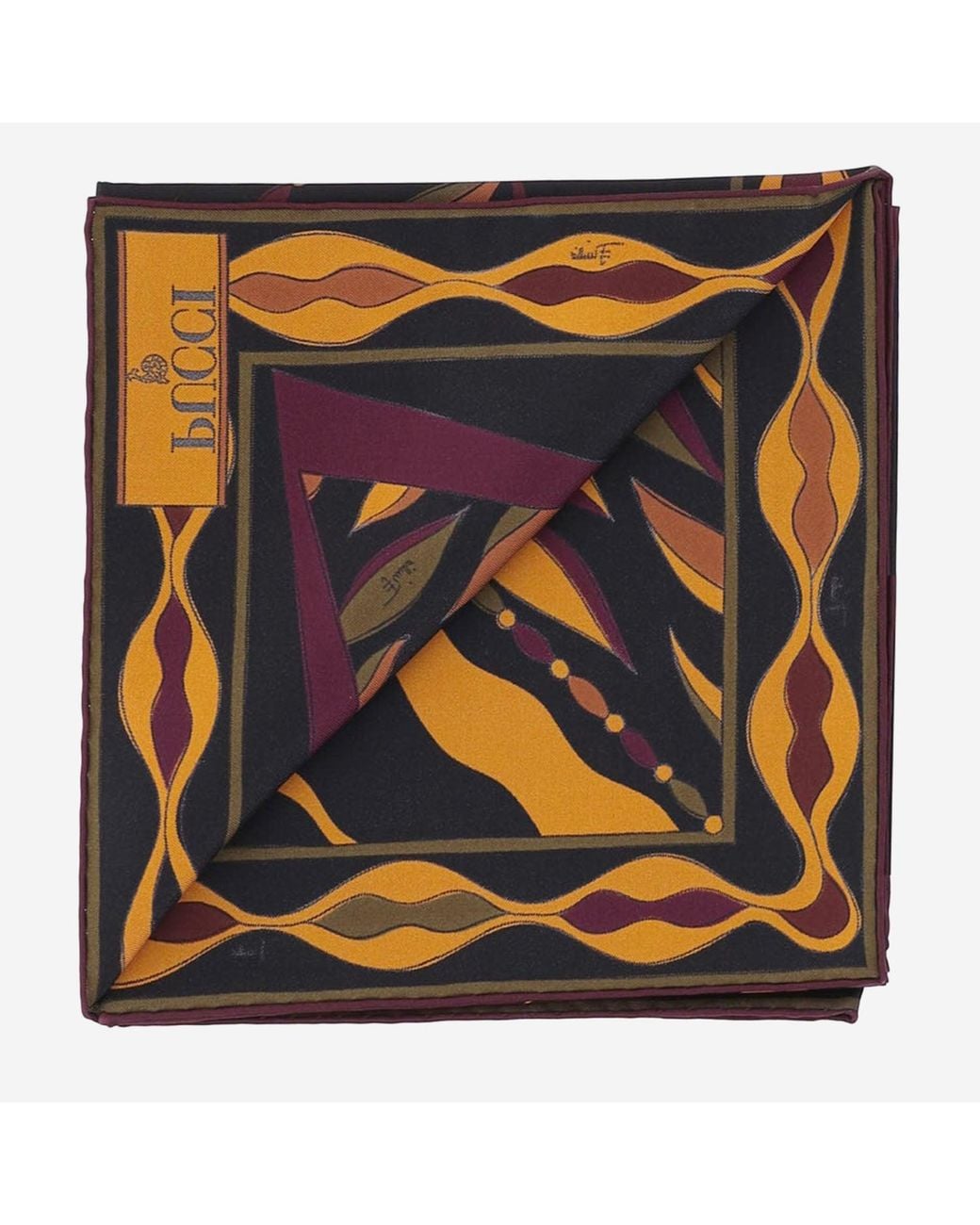 Emilio Pucci Multicolor Silk Scarf Bordeaux And Scarfs