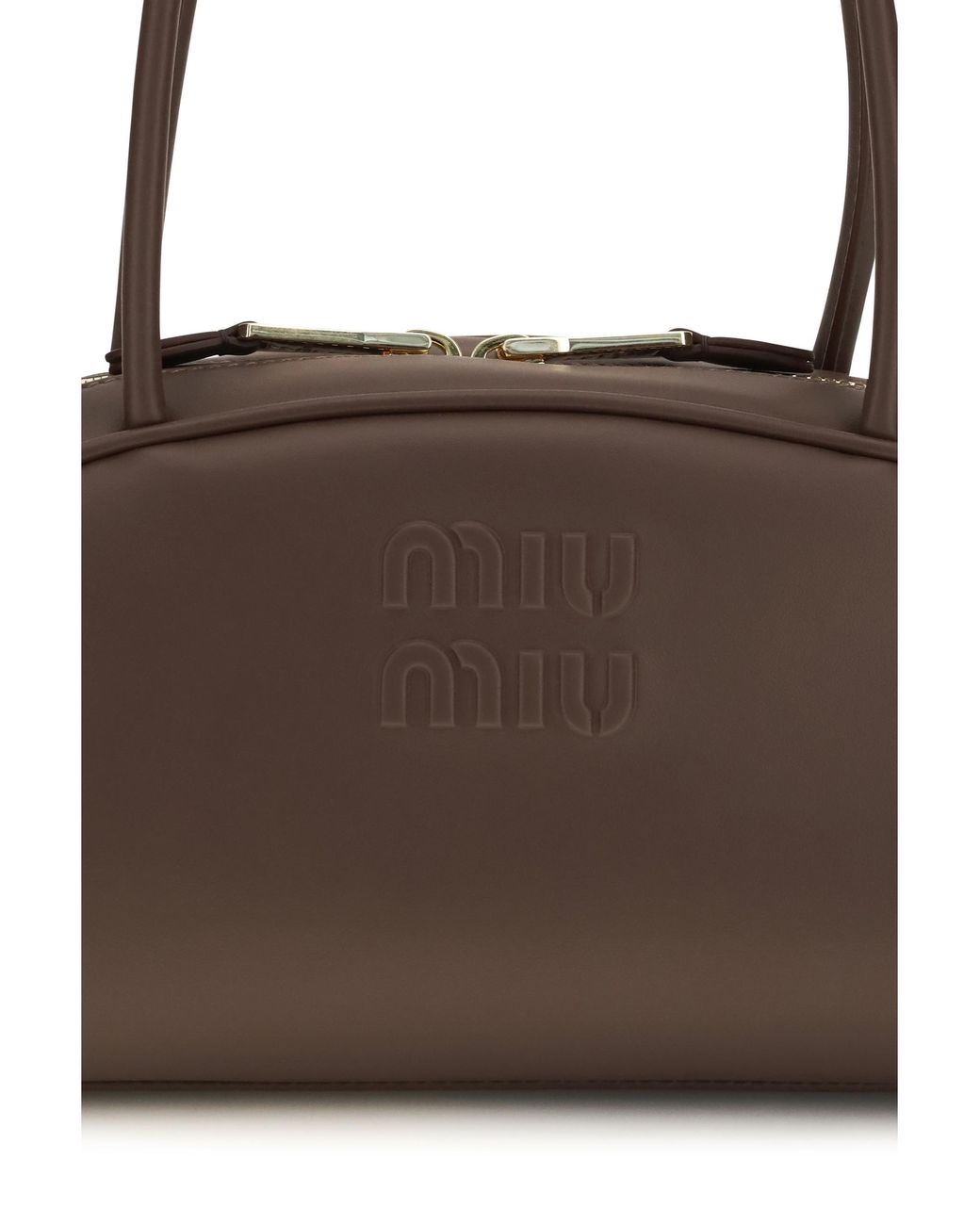 Miu Miu Brown Shoulder Bag Beau Calf Leather