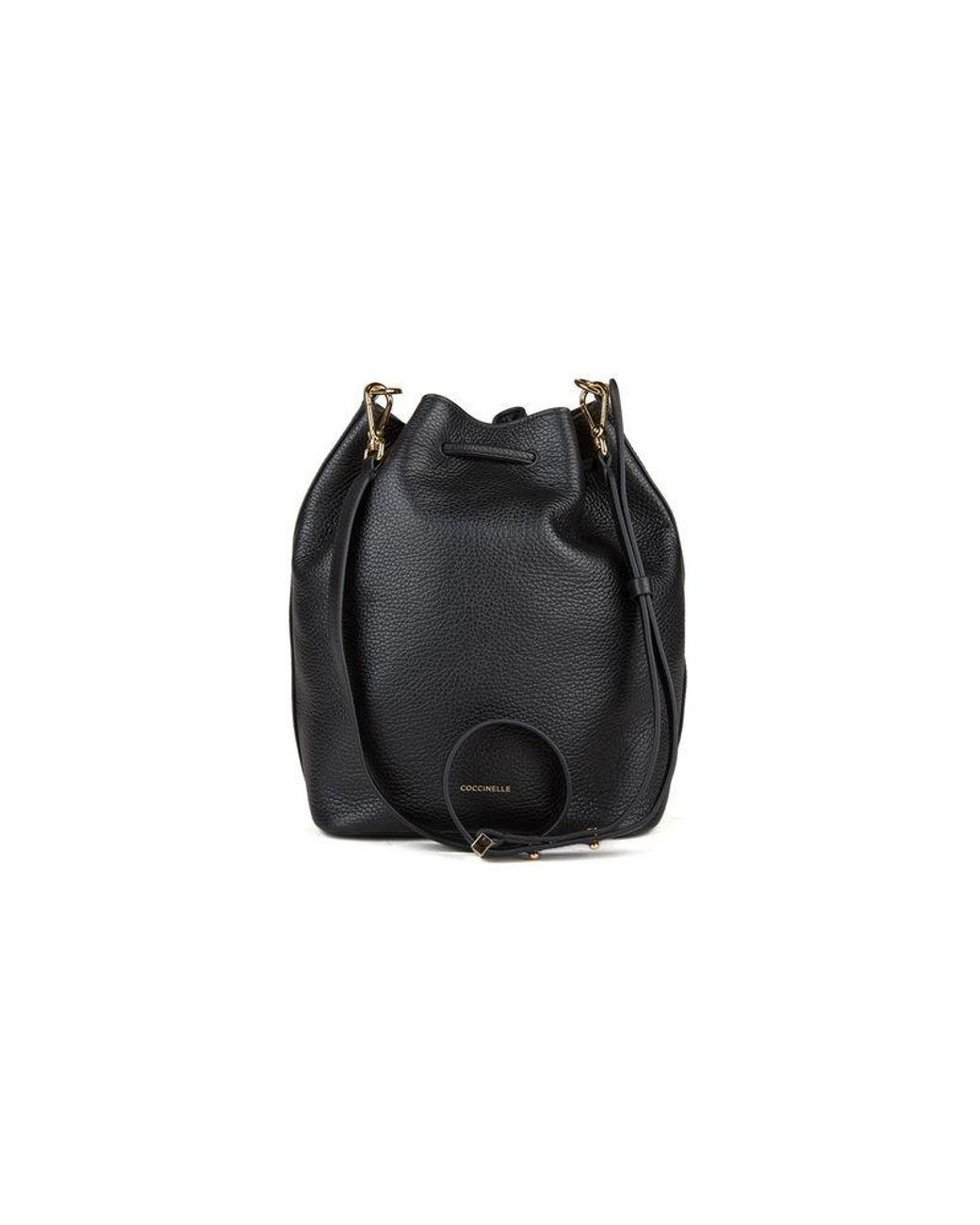 Coccinelle Black Bucket Bag Cowhide Bucket-Bags
