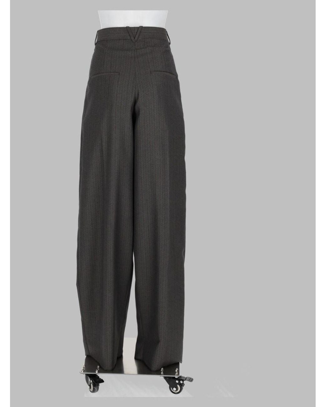 Bottega Veneta Gray Slim-Fit Wool Trousers