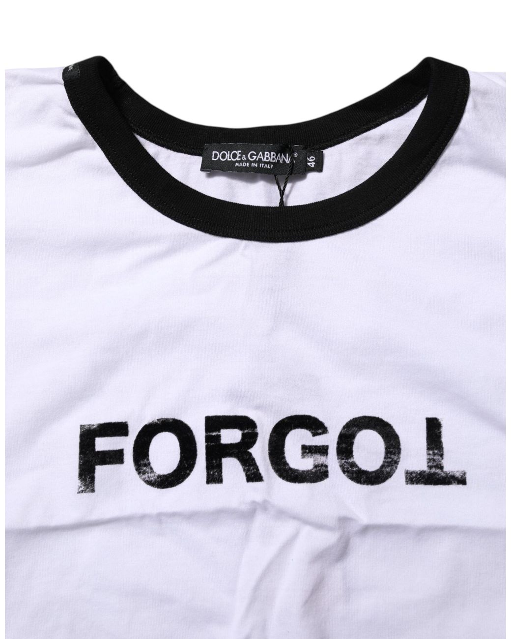 Dolce & Gabbana Black Dolce & Gabbana Logo-Print Cotton Crew Neck T-Shirt