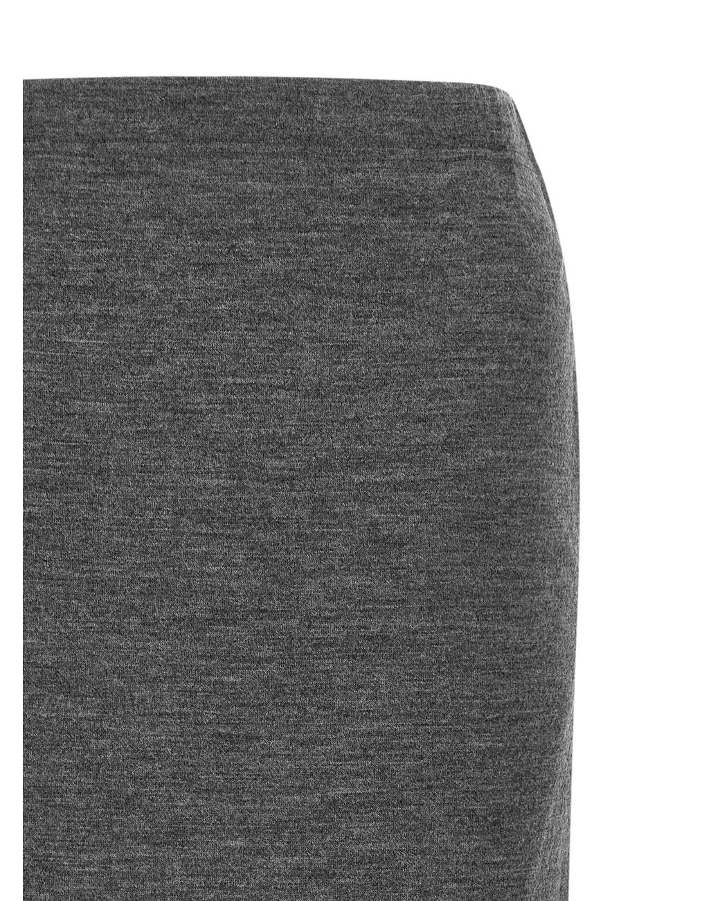 Junya Watanabe Gray Mélange Wool Skirt