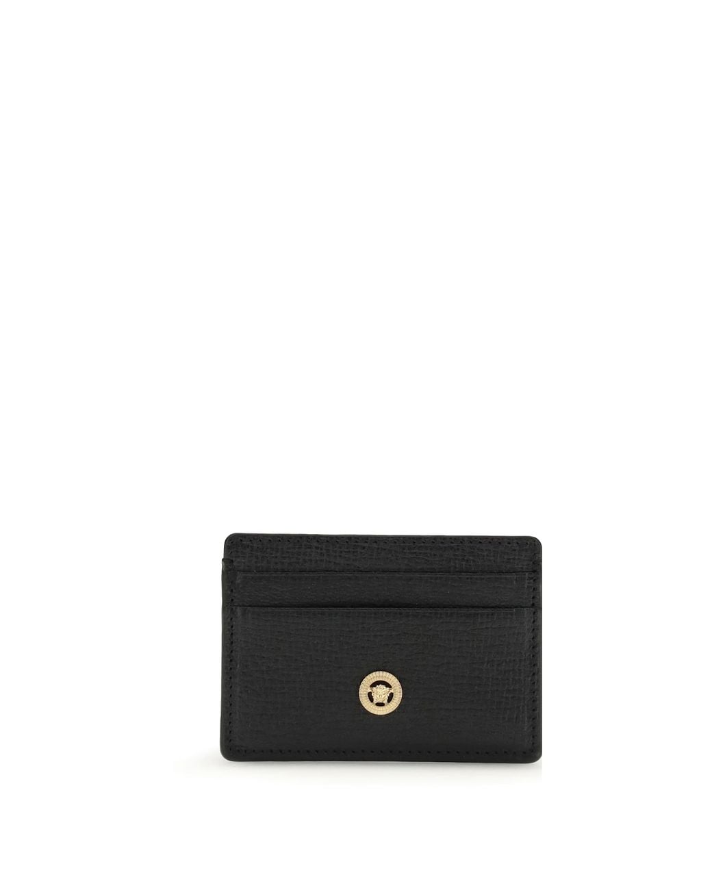 Versace Black Medusa Biggie Leather Card Holder for men