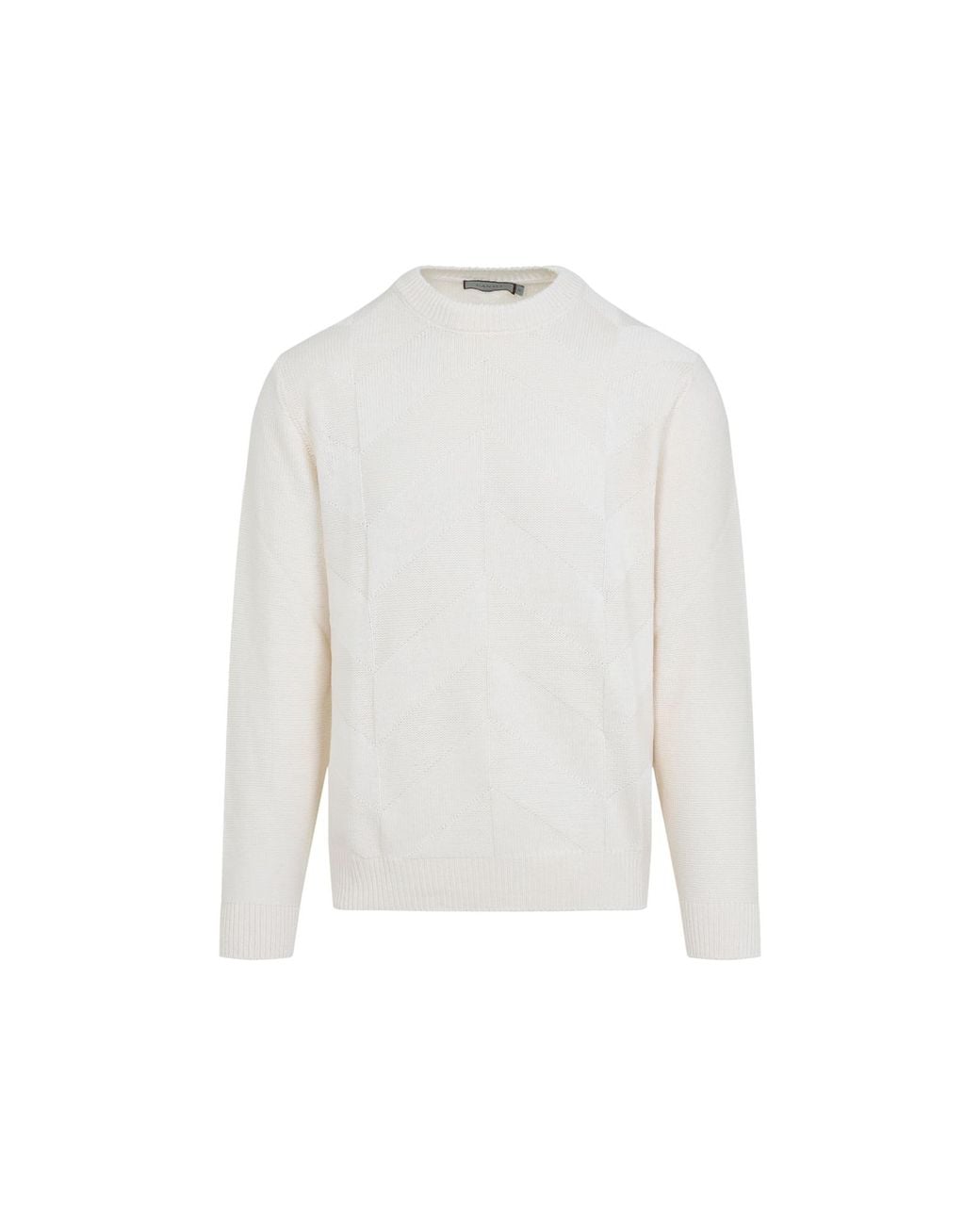 Canali White Knit Sweater for men