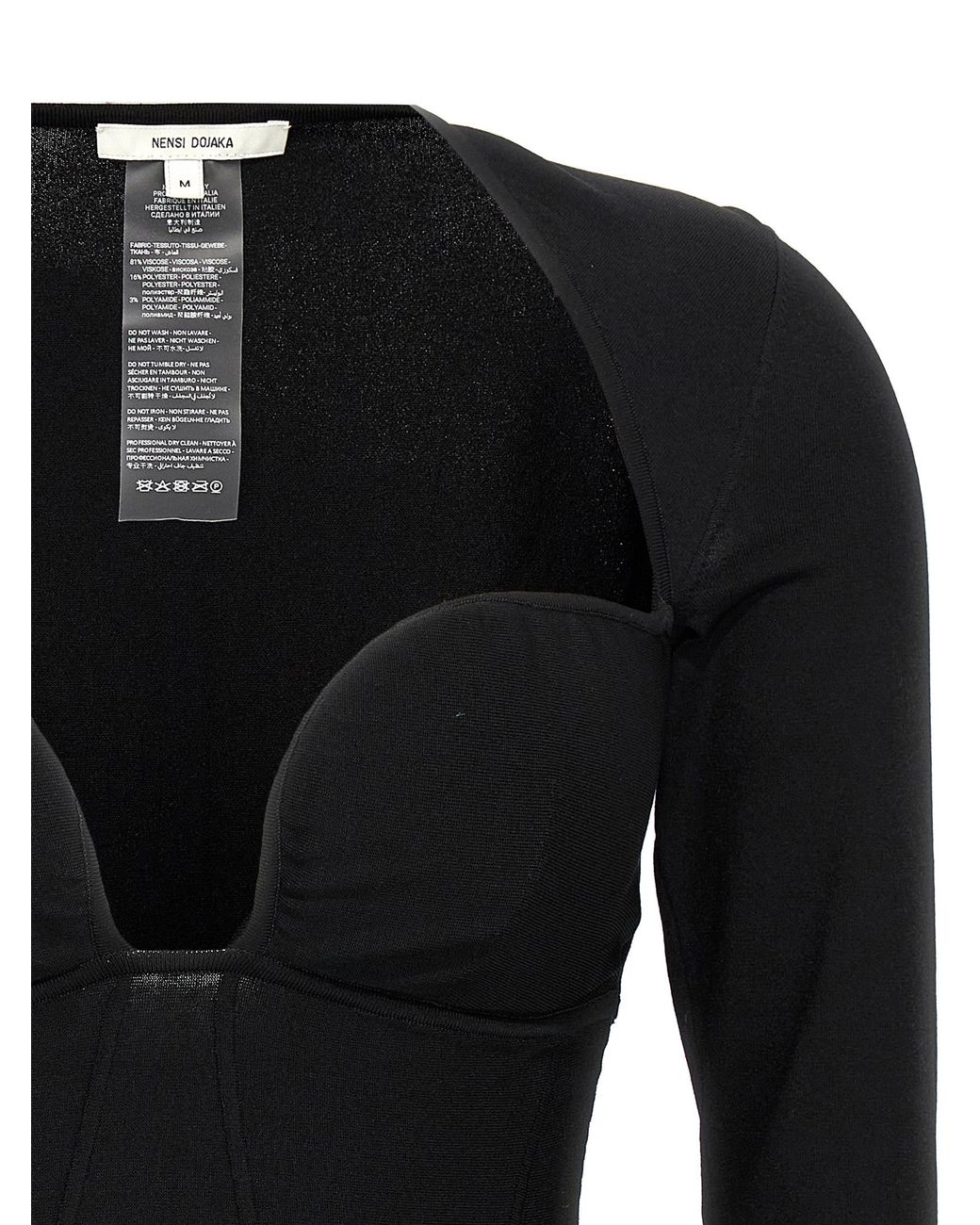 Nensi Dojaka Black Bustier' Top