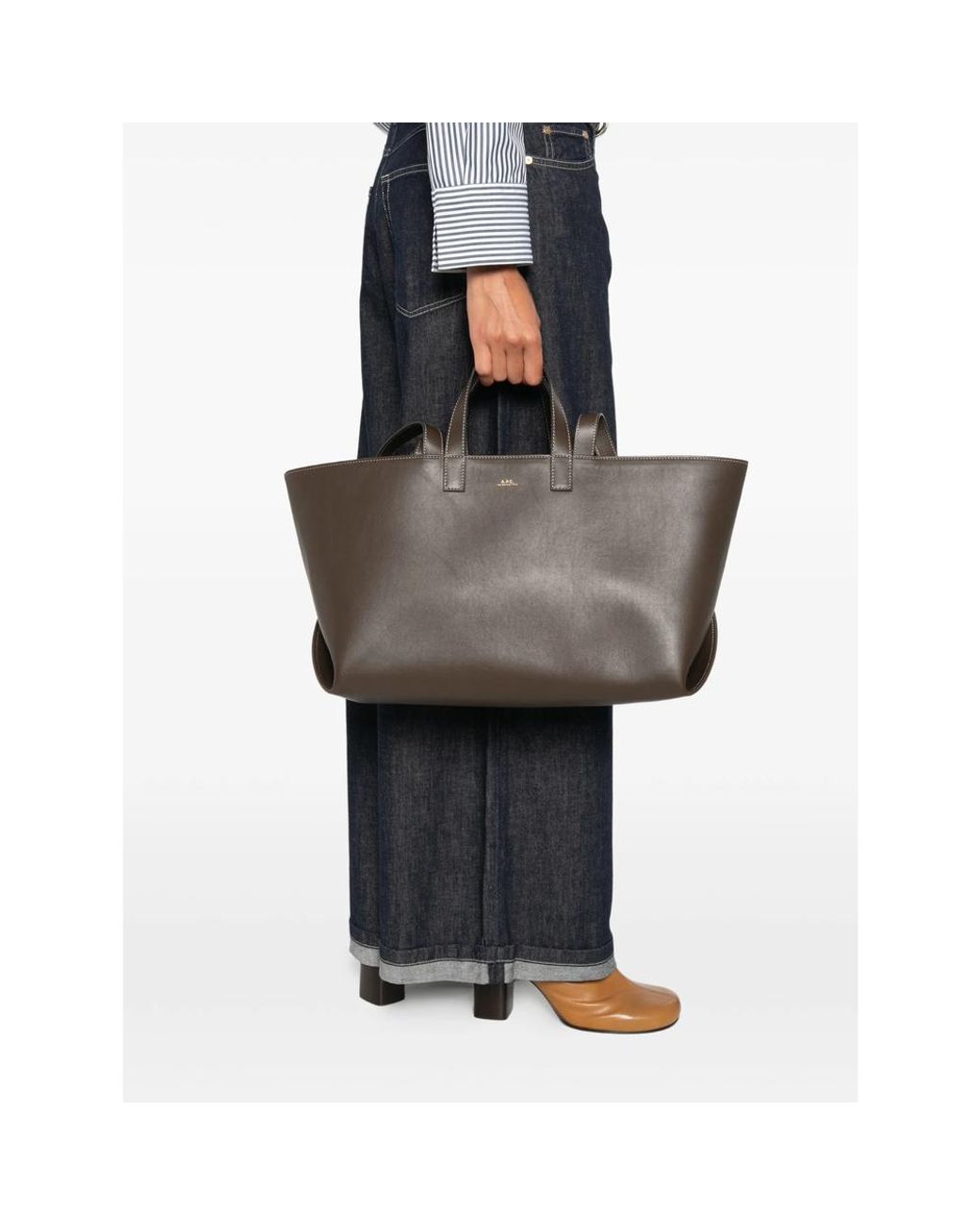 A.P.C. Brown Tote Bags