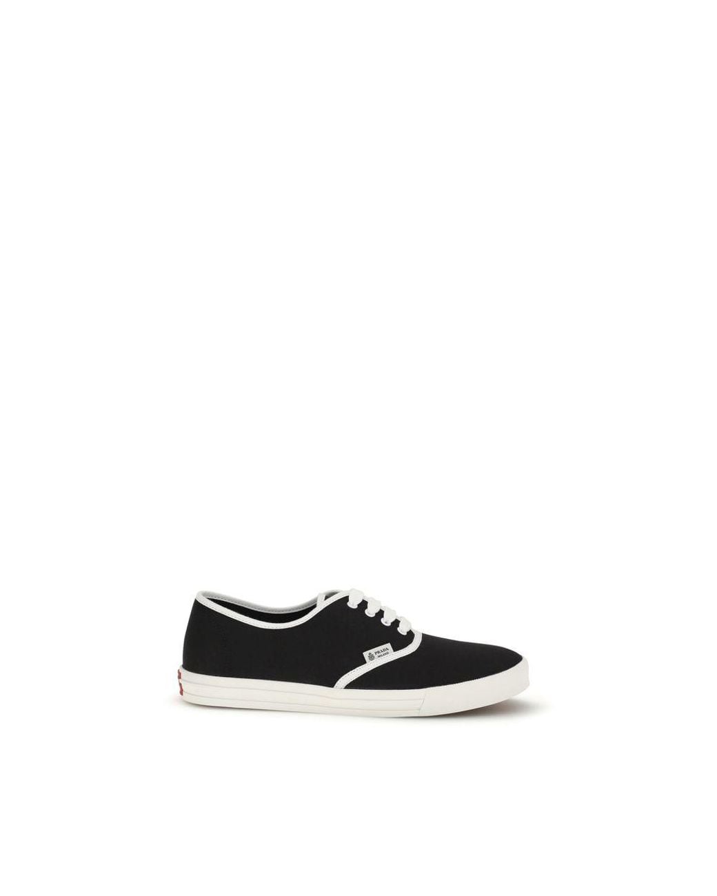 Prada Black Cotton Athletic Sneakers for men