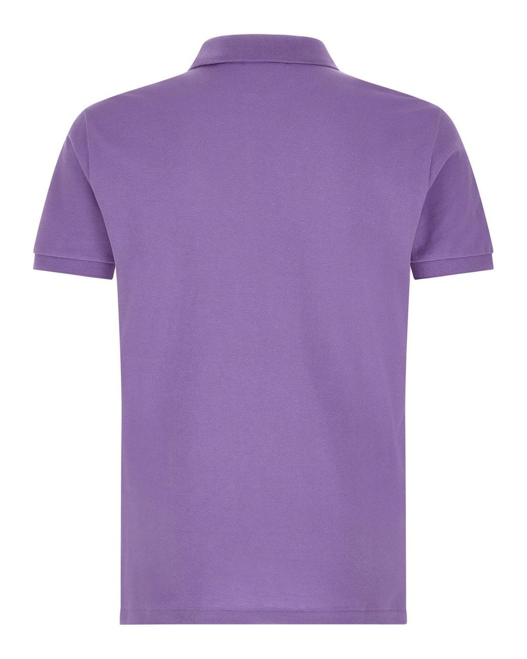 Polo Ralph Lauren Purple Logo-Embroidered Piqué Cotton Polo Shirt for men