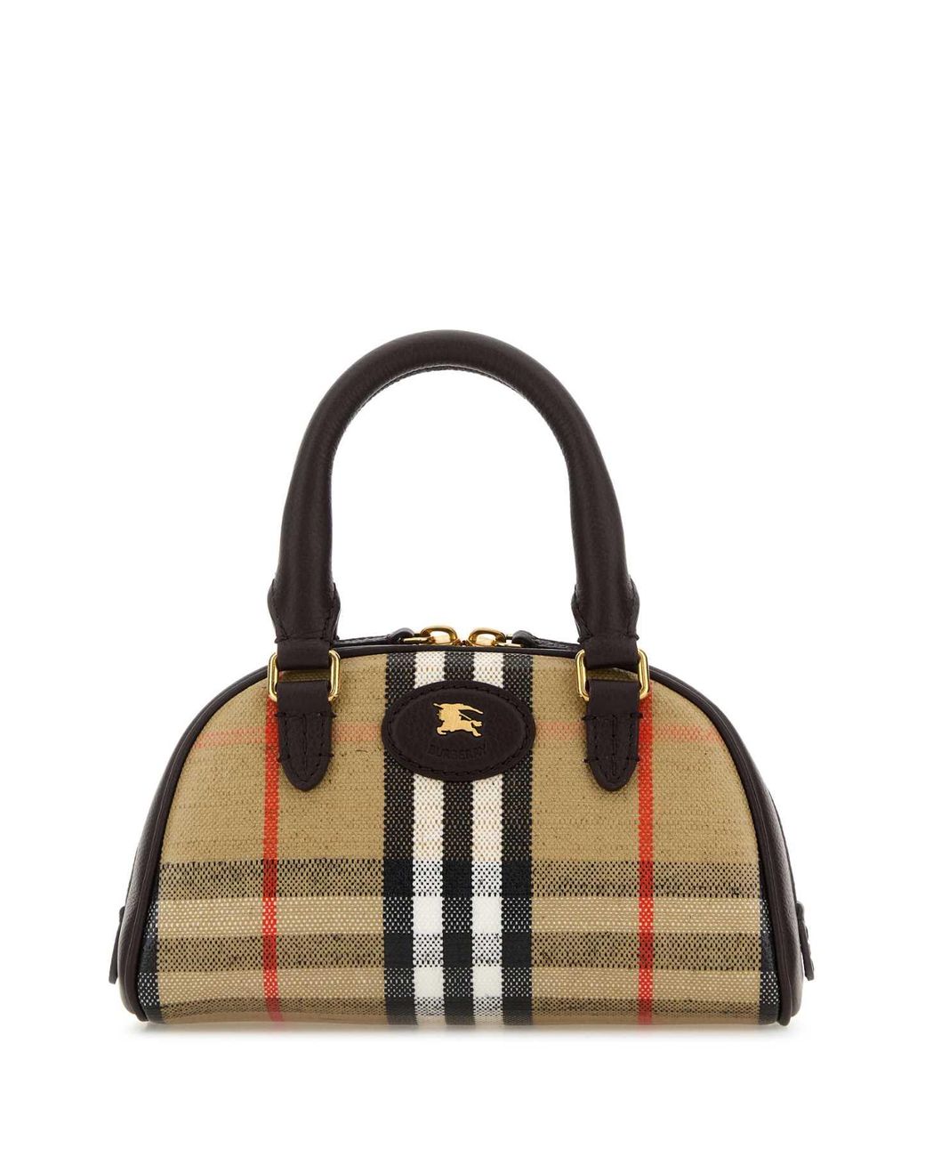ハンドバッグ Burberry Printed Canvas Mini Highlands Handbag Burberry Embroidered Canvas Mini Highlands Handbag in