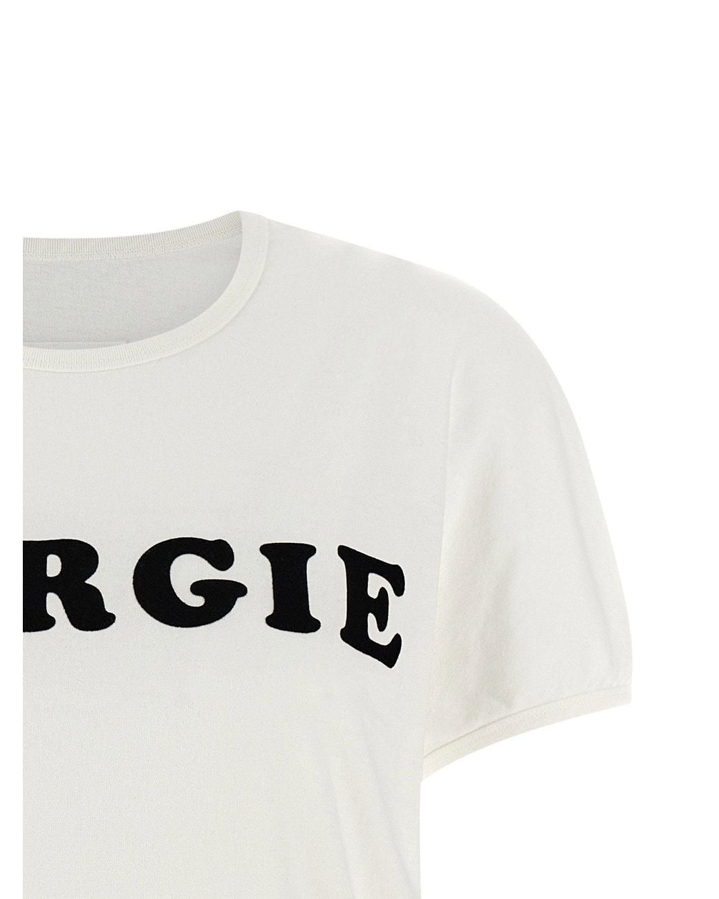 MM6 by Maison Margiela White Arc Print T-Shirt