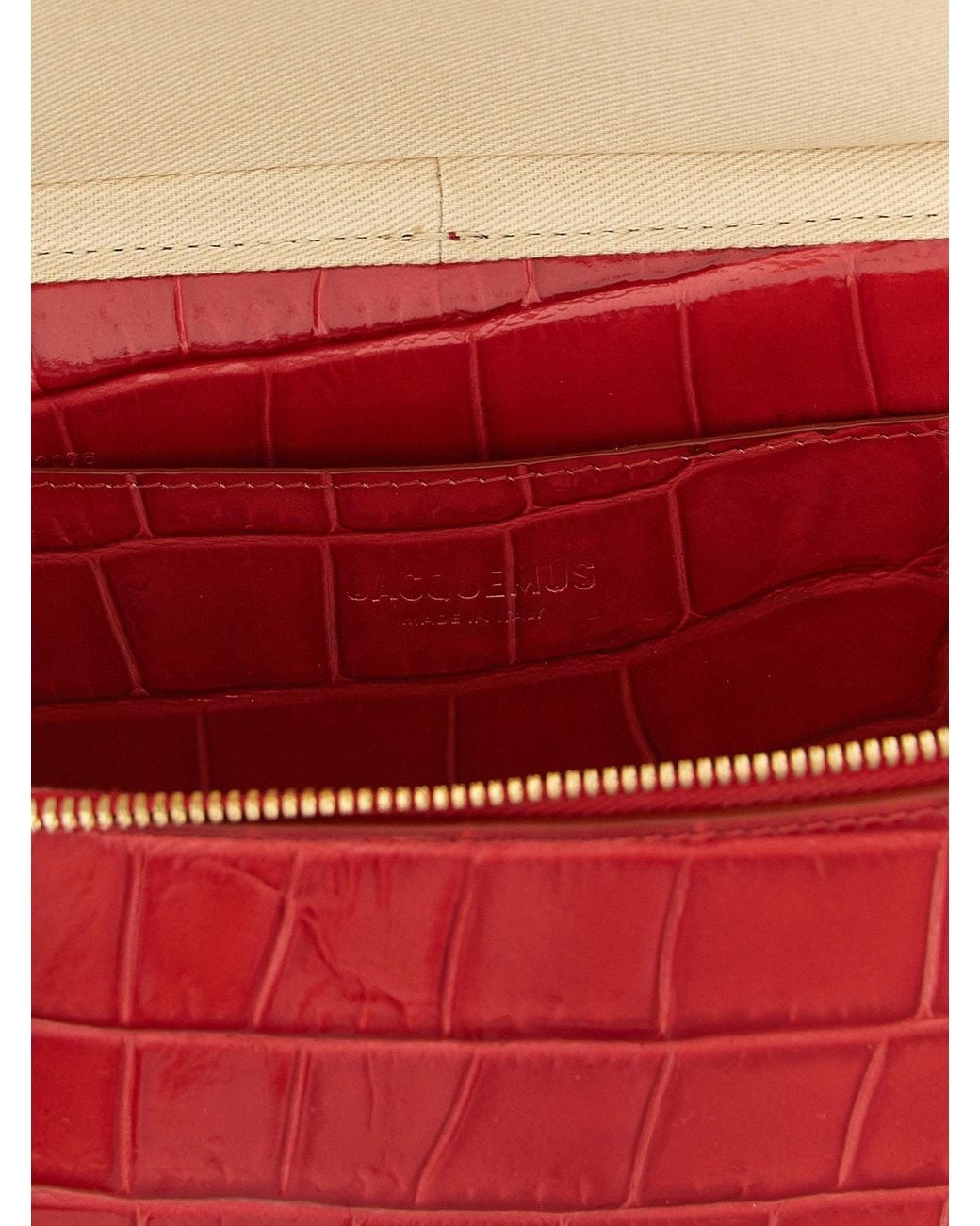 Jacquemus Red Le Petit Vanity Calfskin Leather Top Handle Bag
