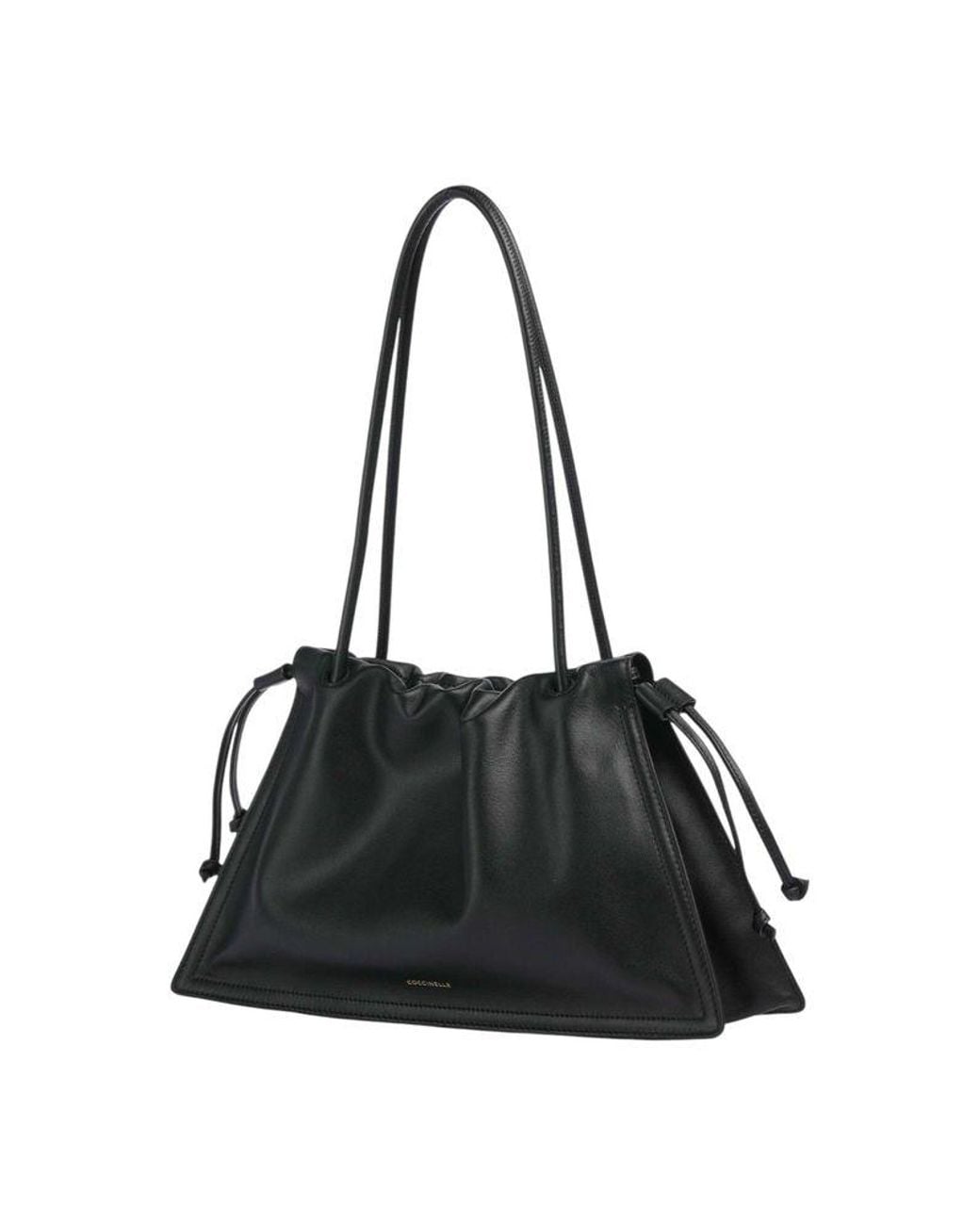 Coccinelle Black Hobo Bag Smooth Leather