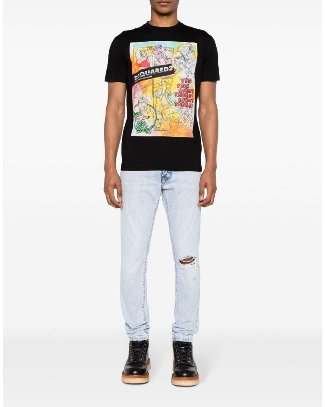 DSquared² White Cool Guy Distressed Jeans Clothing for men