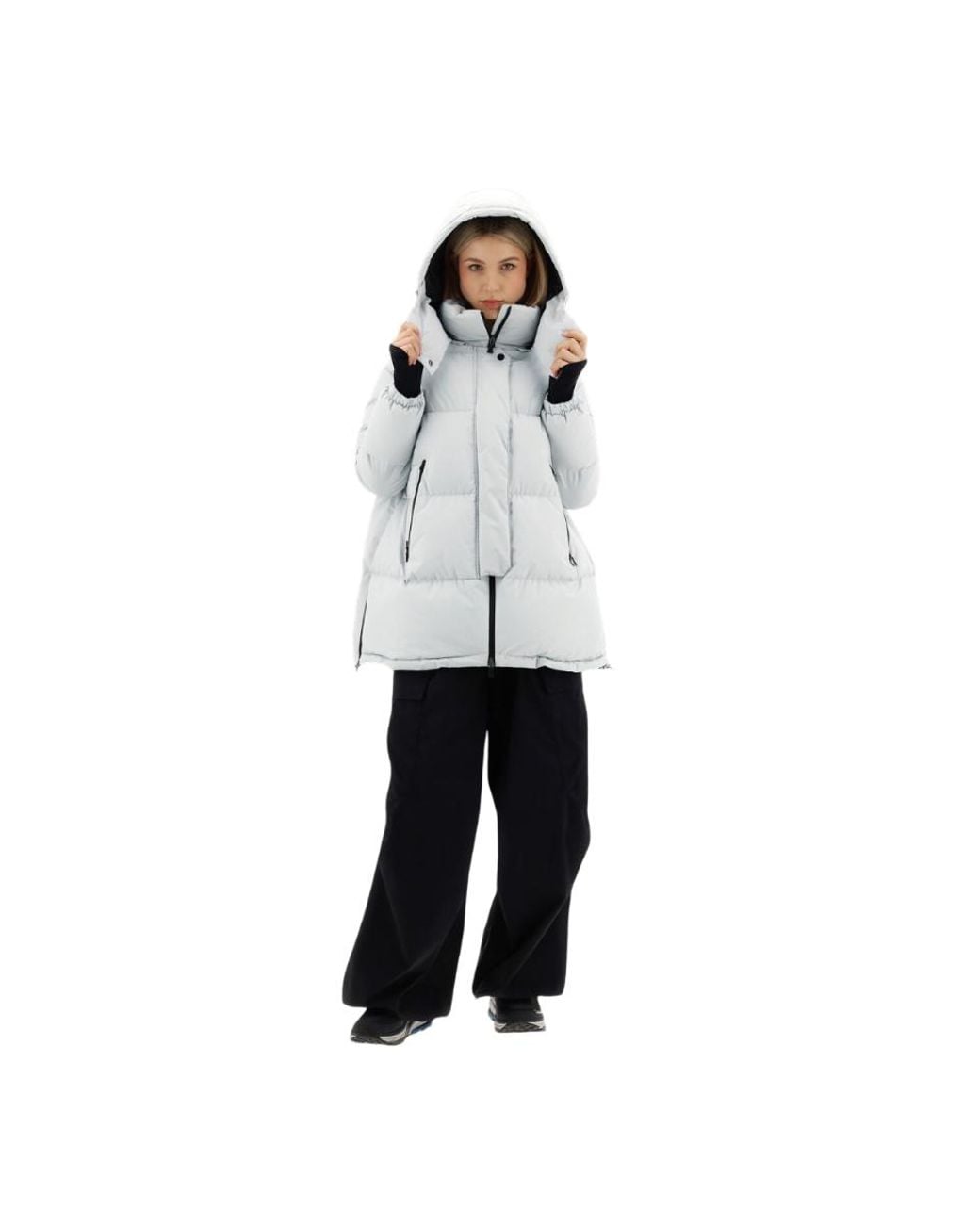 Herno White Laminar Oversize Gore-Tex Windstopper Coat Ice,Cream Clothing
