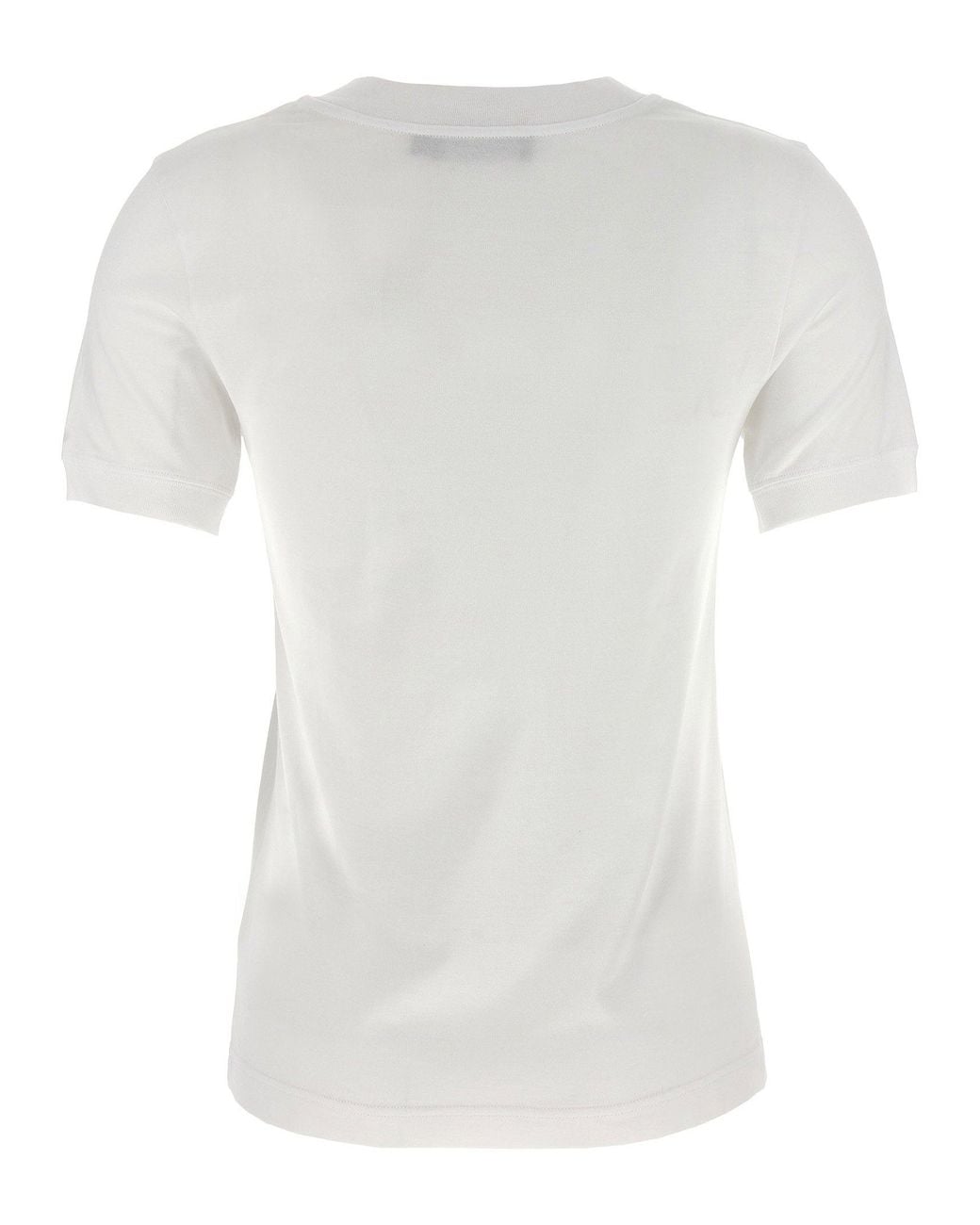 Dolce & Gabbana White Dolce & Gabbana Logo-Embroidered Cotton T-Shirt