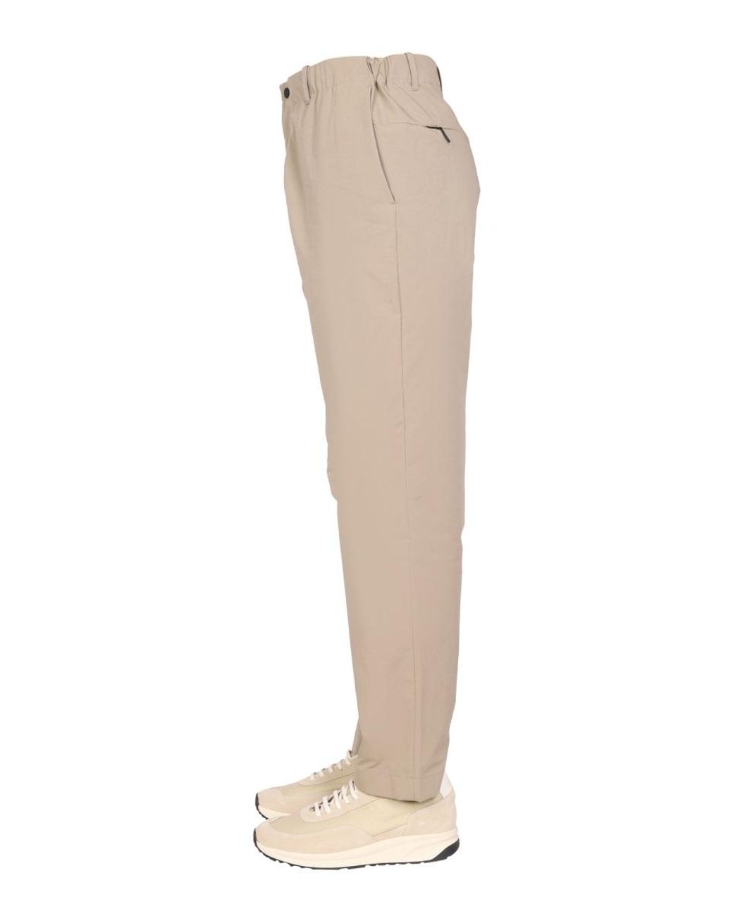 Monobi Natural Straight Leg Pants With Front Button Closure Cotton Trousers for men