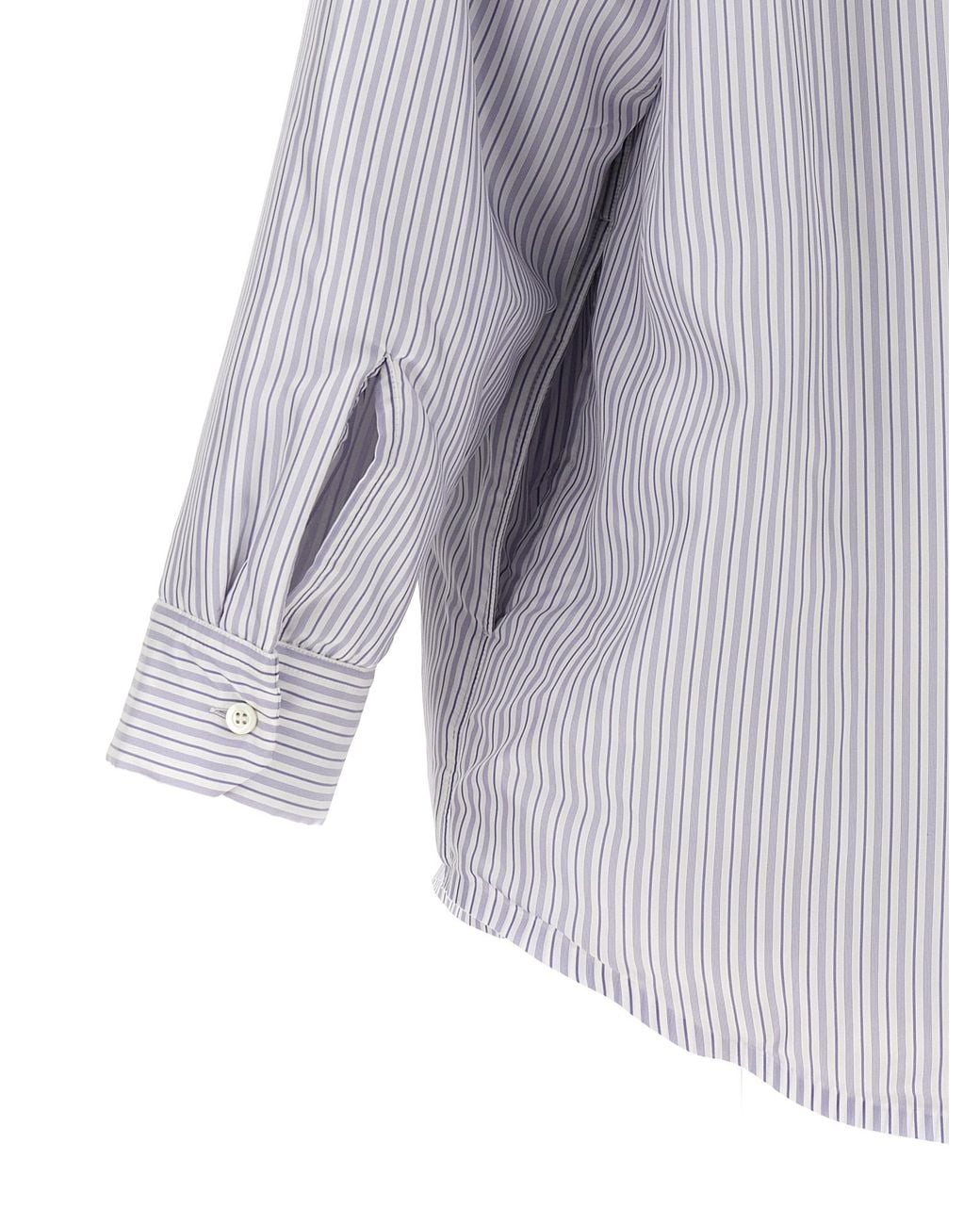 Maison Margiela White Striped Shirt Jacket for men