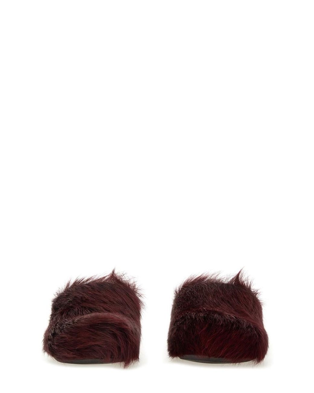 Marni Brown Fussbett Sabot Calf Hair Sandal