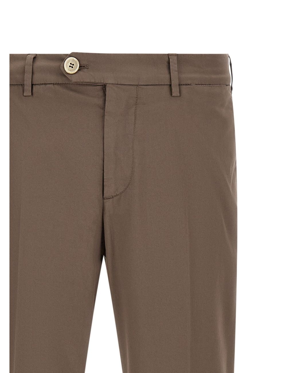 Brunello Cucinelli Gray Cotton Casual Pants for men