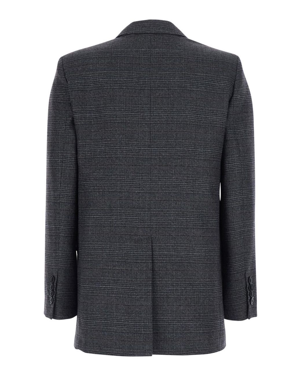 Le Plain Black Double-Breasted Jacket Wool Blend Blazers