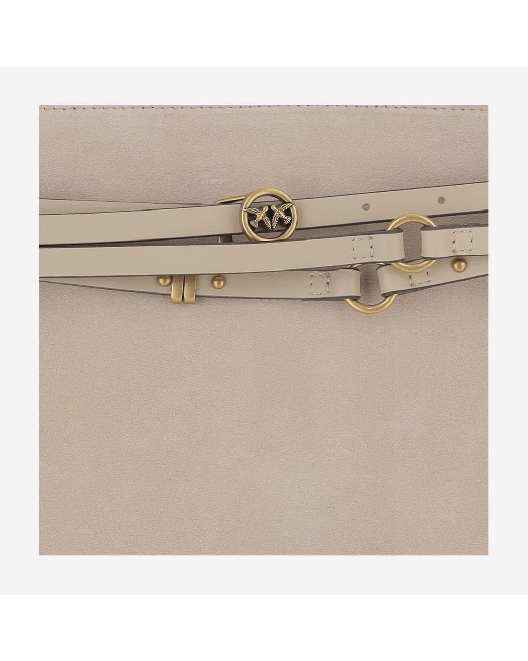 Pinko Natural Shoulder Bag Mini Belt Leather