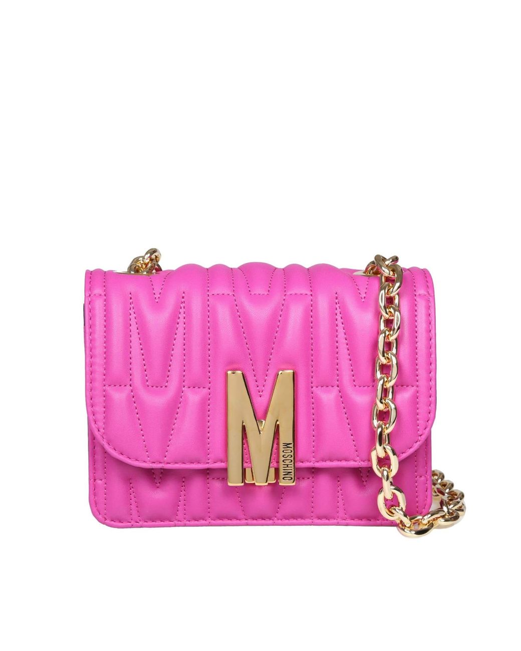 Moschino Shoulder Bag In Quilted Leather in Purple Lyst