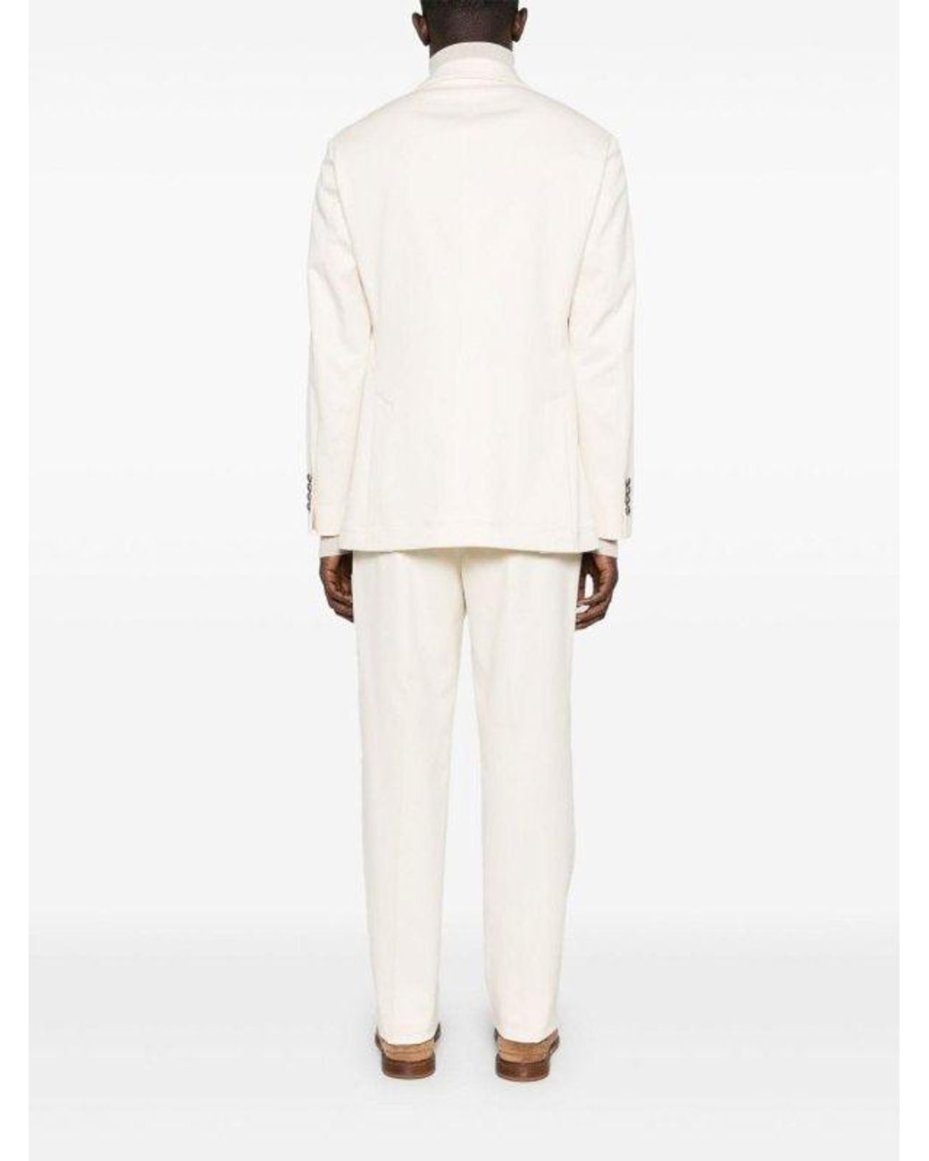 Brunello Cucinelli White Beige Cotton Two for men