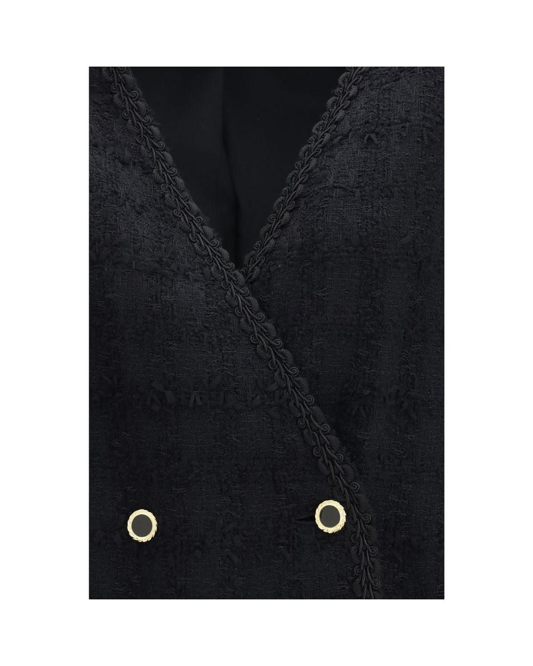 Alessandra Rich Blue Cotton Full-Length Jacket Clothing