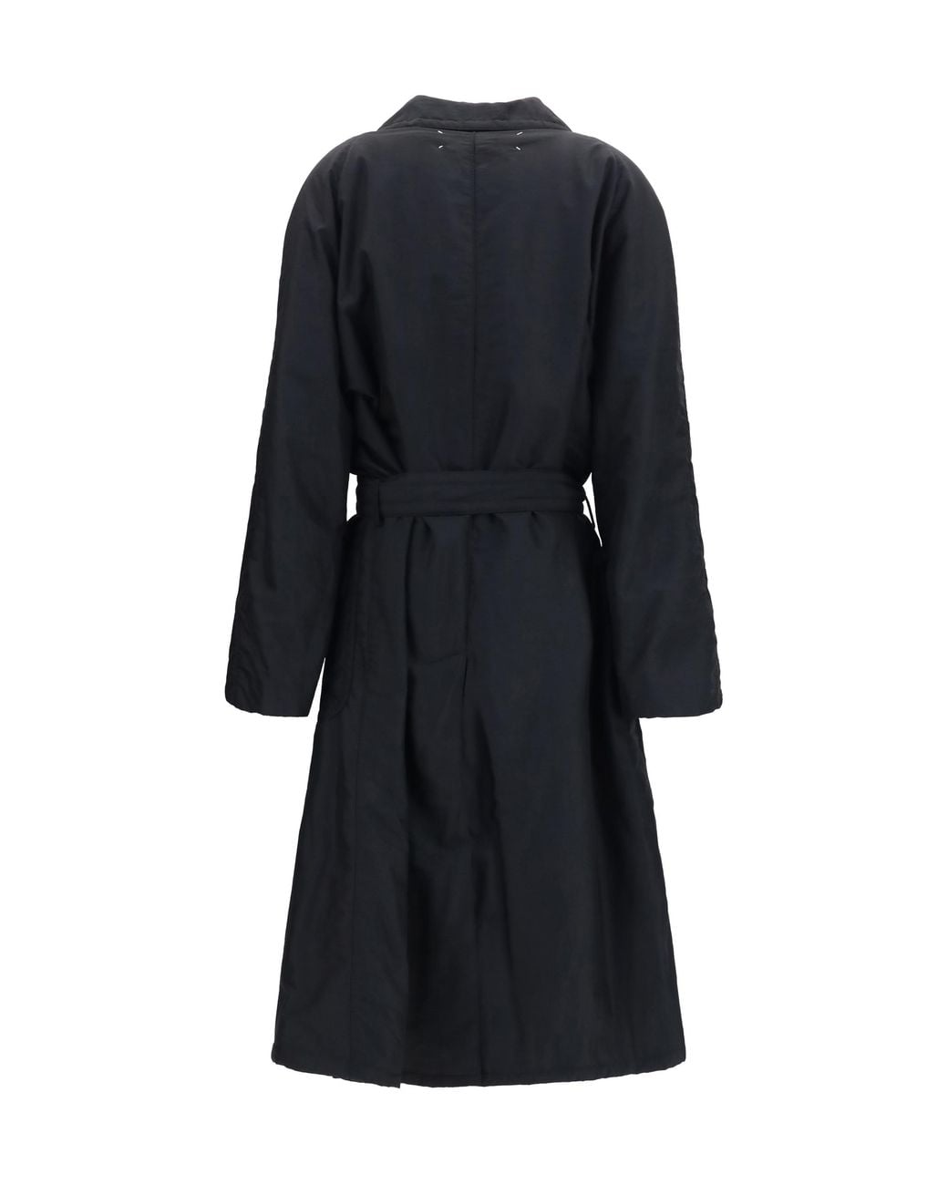 Maison Margiela Black Notched Lapel Trench Coat