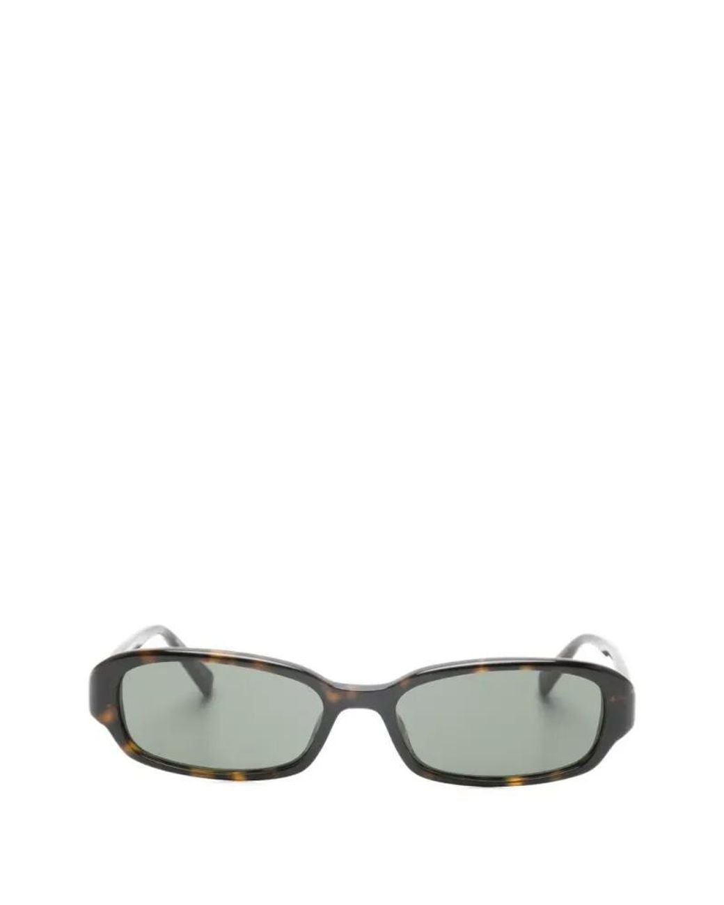 Saint Laurent Gray Erin Rectangle-Shape Sunglasses