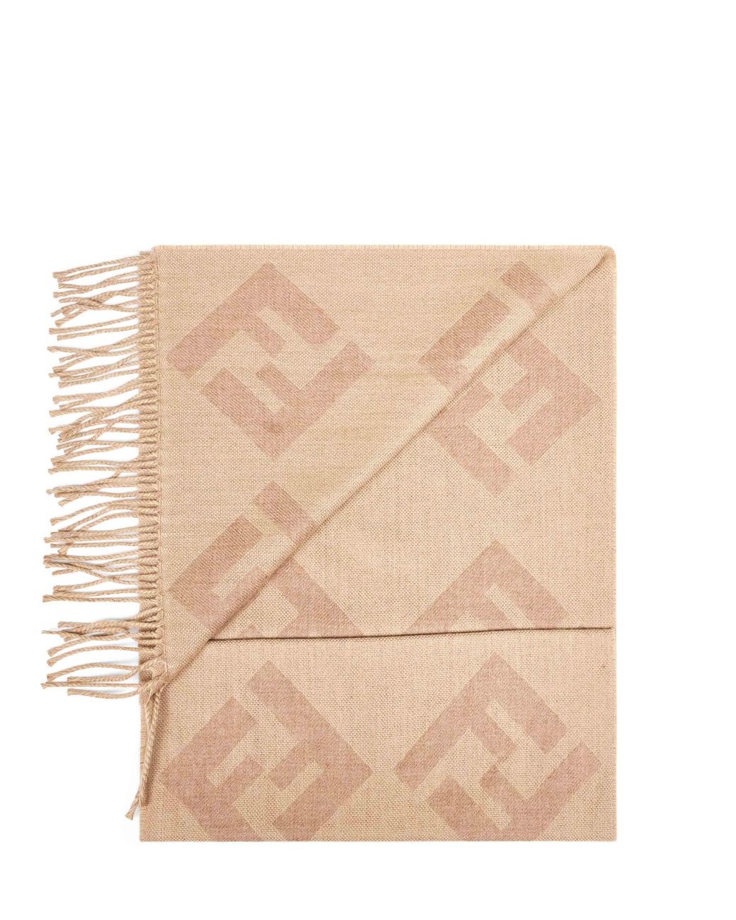 Fendi Natural Ff Wool Scarf for men
