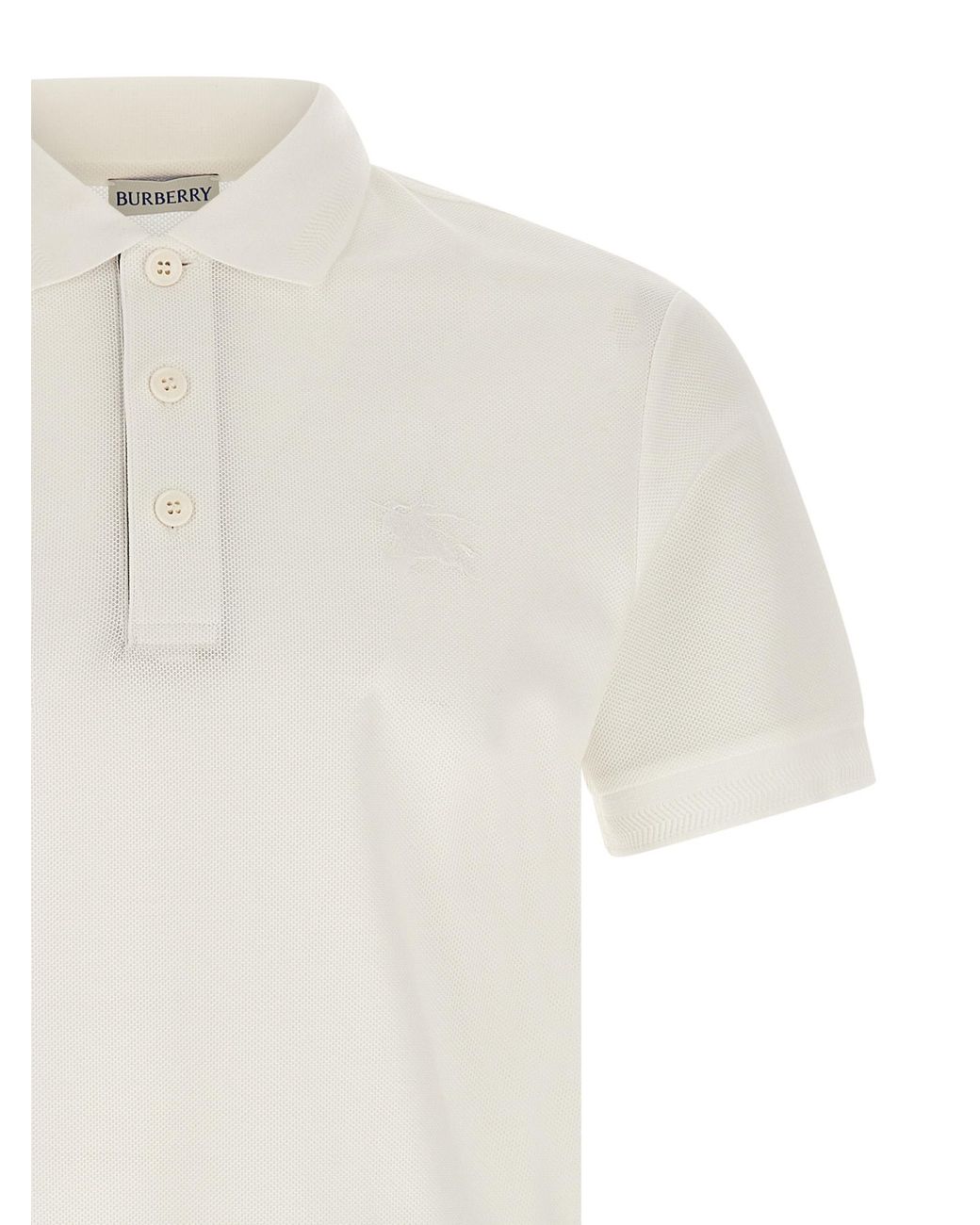 Burberry White 'Eddie' Polo Shirt for men