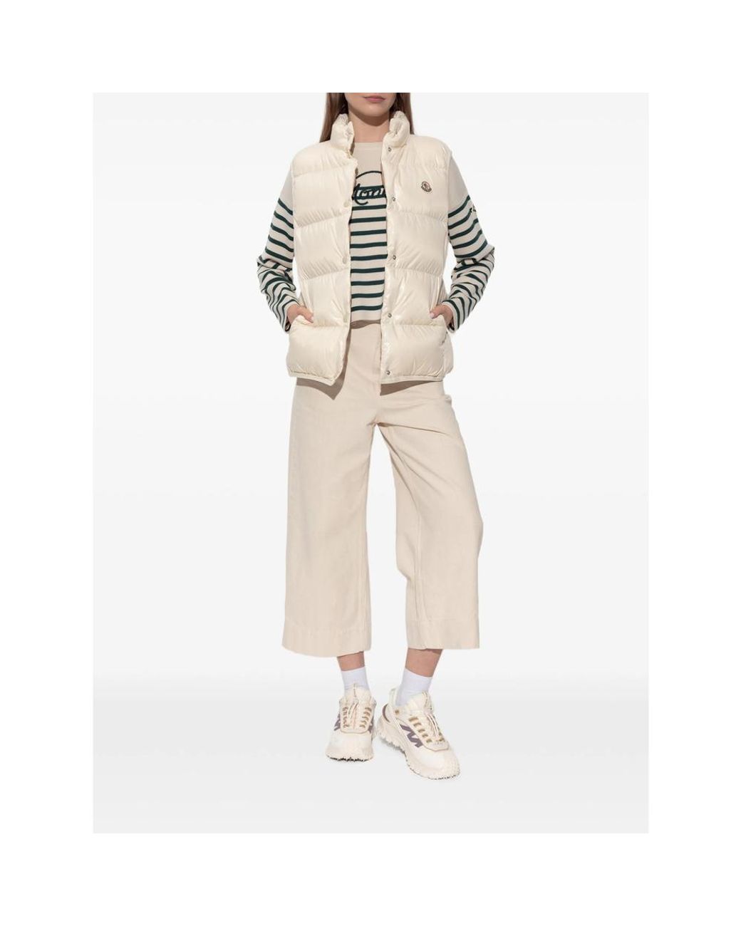 Moncler Green Striped Wool Jumper