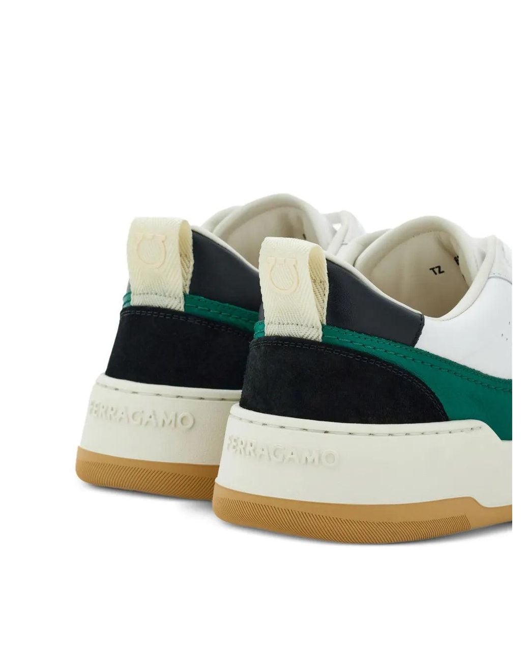 Ferragamo Blue Dennis Panelled Sneakers 022376769706 for men