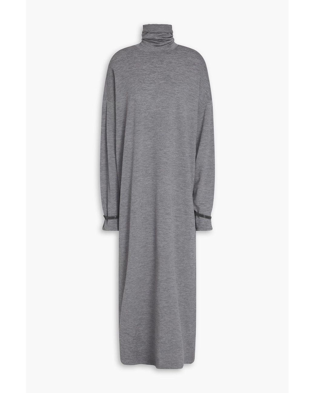 Brunello Cucinelli Gray Wool Casual Dress