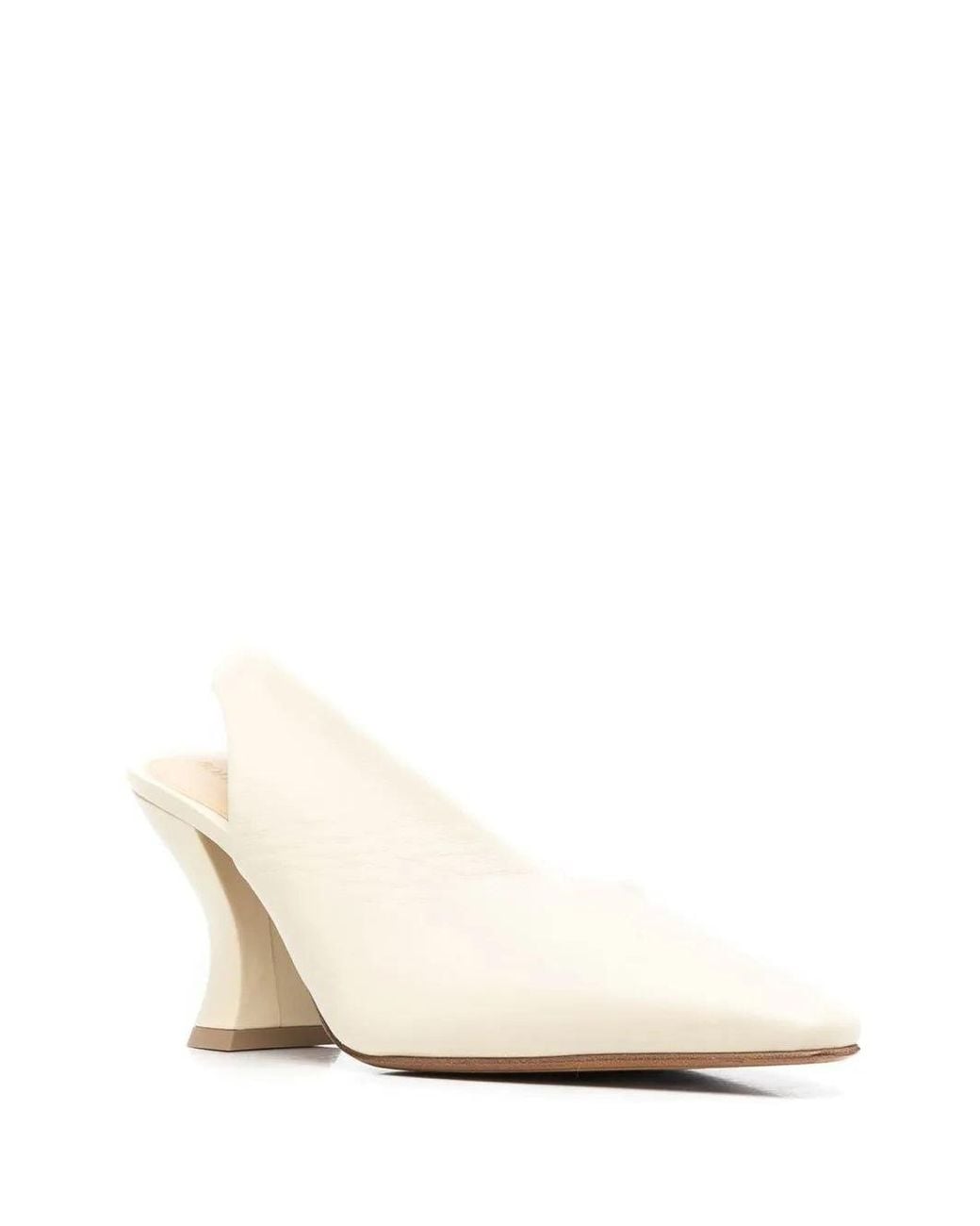 Bottega Veneta White Almond 85 Mm Pumps