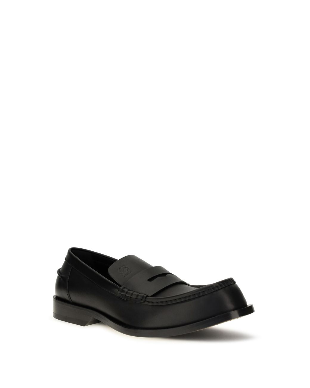 Loewe Black Loafers Bobine Polished Calfskin Upper Calf Leather for men