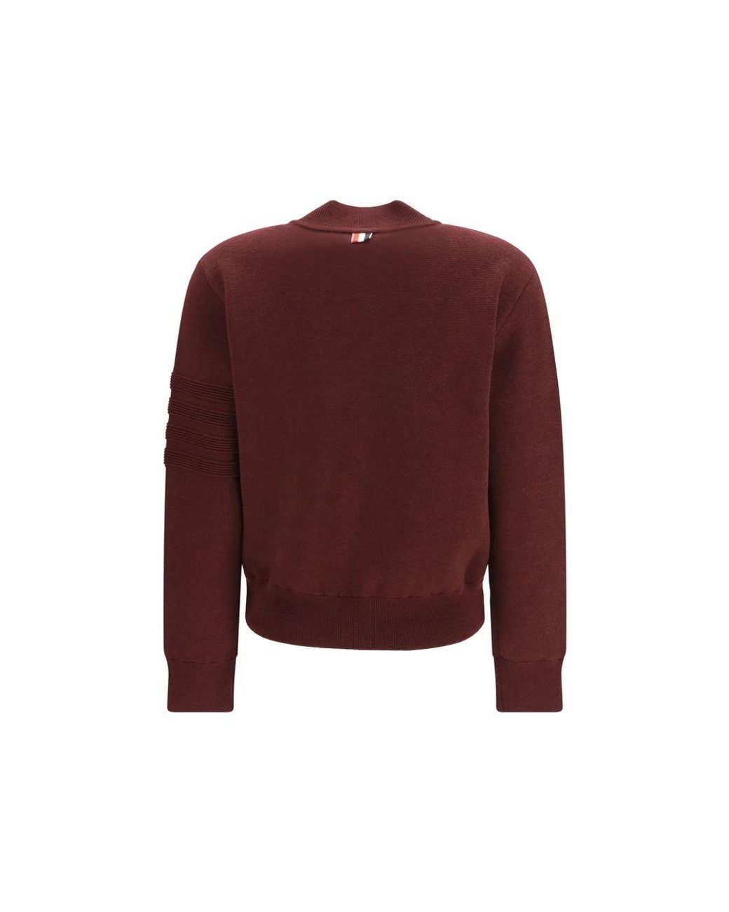 Thom Browne Red Bordeaux Wool Oves Aries Bomber