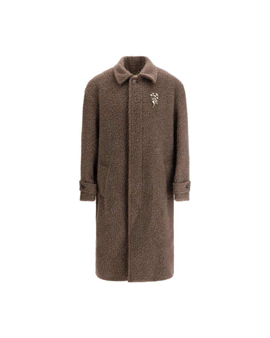 Golden Goose Deluxe Brand Brown Journey Single-Breasted Coat for men