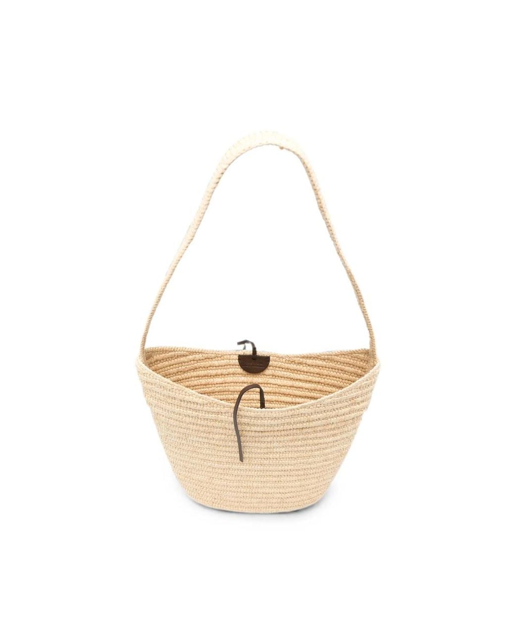 The Row Natural Shoulder Bag Leo Woven Raffia