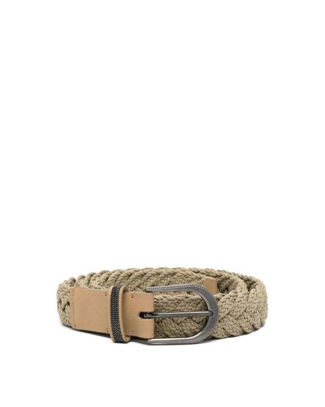 Brunello Cucinelli Multicolor Corda Braided Cotton Belt